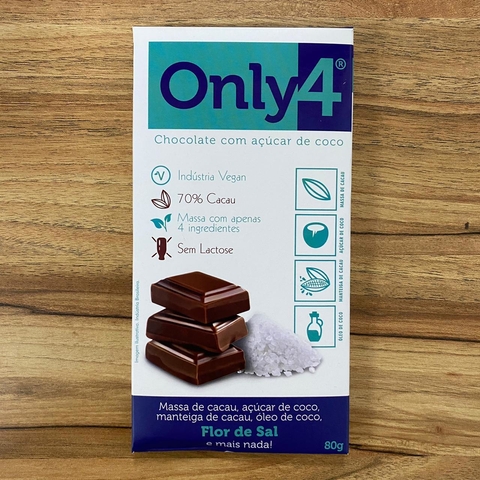 CHOCOLATE 70% (SABORES) | 80G | ONLY4