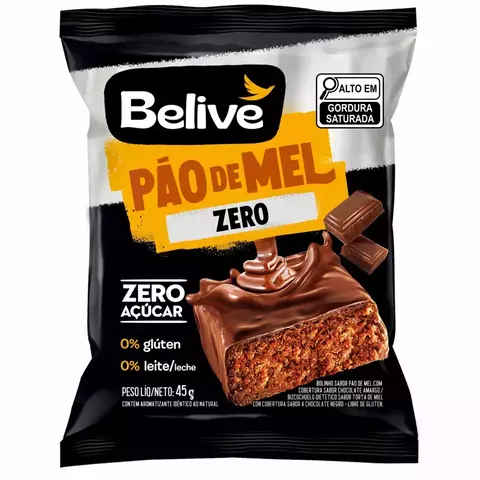 PÃO DE MEL ZERO | 45G | BELIVE