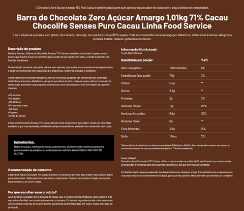 CHOCOLATE AO LEITE DE COCO 71% CACAU | 1,01KG | CHOCOLIFE - Empório Natural Foods - CNPJ 28.423.216/0001-89