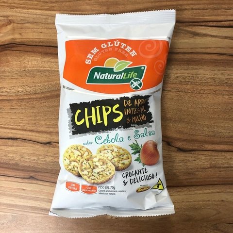 CHIPS DE ARROZ INTEGRAL E MILHO S/ GLÚTEN | 70G | NATURAL LIFE - Empório Natural Foods - CNPJ 28.423.216/0001-89