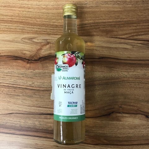 VINAGRE DE FRUTA MAÇA ORGÂNICO | 500ML | ALMAROMI VIDRO