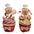 CONJUNTO DE CUPCAKES GINGERBREAD EM RESINA - 2 PEÇAS -BTC