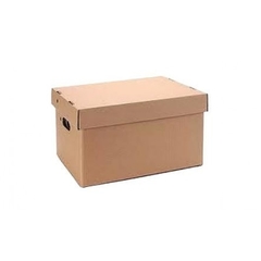 CAJA ARCHIVO CARTON CORRUGADO 42x32x25 C/TAPA APE - comprar online