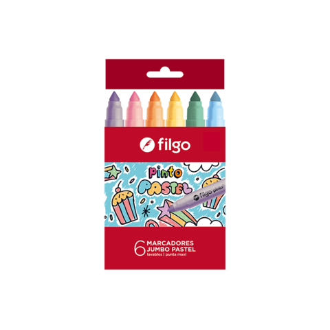 MARCADORES FILGO JUMBO PASTEL X6