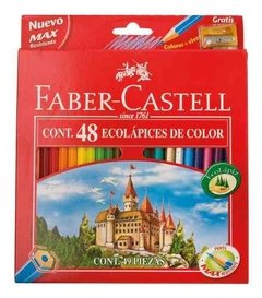 Lápices De Colores Faber Castell X48 Ecolápiz + Sacapuntas