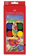 Acuarelas Escolares Faber Castell X12 Colores + Pincel