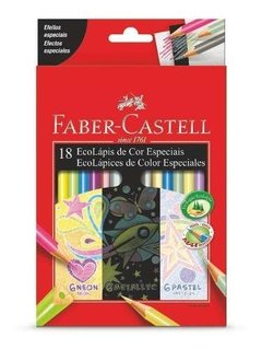 Lápices De Colores X18 Faber Castell Neón Metalicos Pastel