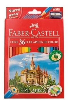 Lápices De Colores Faber Castell X36 Ecolápiz + Sacapuntas