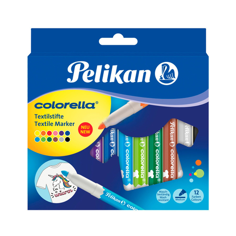 Marcadores textiles PELIKAN Colorella x12