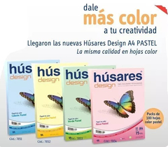 Resma Húsares Design Pastel A4 75 Gr. x 100 Hs.