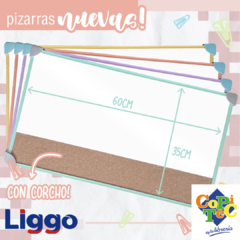 Pizarra Combinada Liggo pastel 33×60