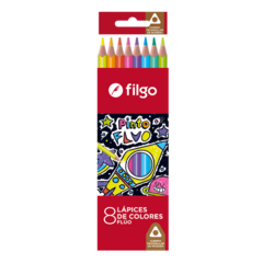 LAPICES DE COLORES FILGO FLUO X8