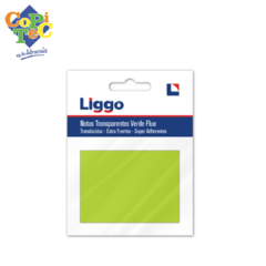 Nota autoadhesiva LIGGO 50X70mm transparente x 50 hojas - tienda online