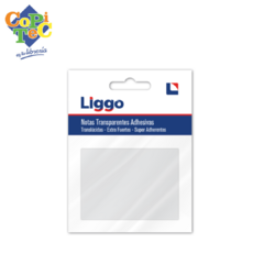 Nota autoadhesiva LIGGO 50X70mm transparente x 50 hojas - Copitec Librería