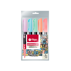 MARCADOR PERMANENTE FILGO STRONG PASTEL X5