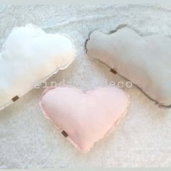 Pack x 3 Almohadones Formas Estrella Corazon Nube