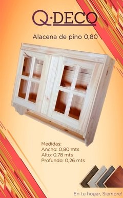 alacena de pino 0.80 cocina