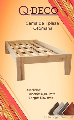 Cama 1 Plazas Otomana