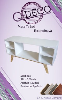 Mesa De LED Tv Escandinava