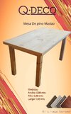 Mesa de pino Macizo 1.80 Mts Pata 3x3