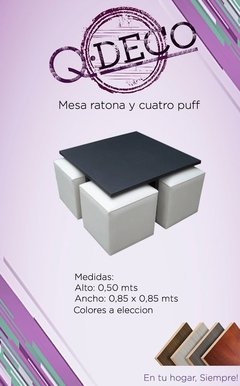 mesa ratona de melamina 