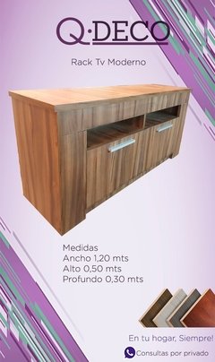 mesa tv led melamina 