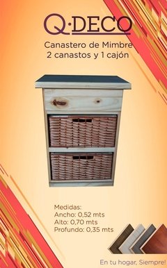 organizador canastero canastos mimbre alambre