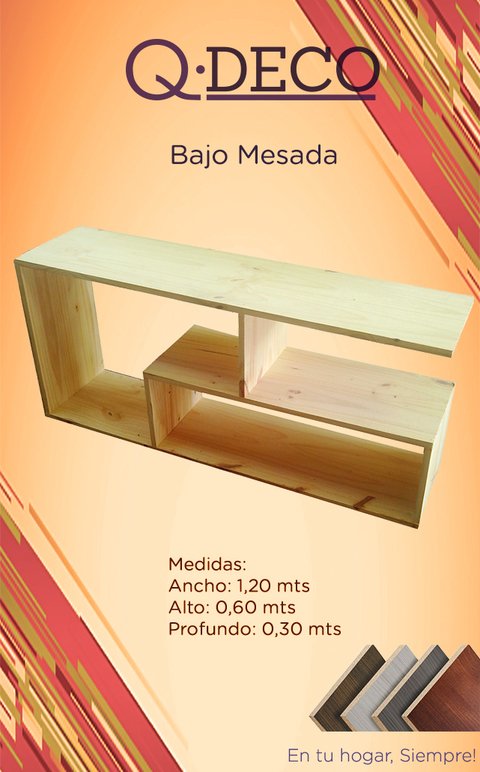 Mesa De LED Tv De Pino Moderna