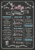 Quadro Decorativo - Chalkboard Delicado