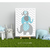 Quadro Decorativo Infantil - Trio: Elefante (Azul)