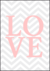 Quadro Decorativo Infantil - Love Chevron