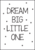 Quadro Decorativo Infantil - Dream Big (Preto E Branco)