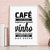 Quadro Decorativo - Café | Vinho (Branco) na internet