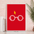 Quadro Decorativo - Harry Potter - Óculos (Vermelho) na internet