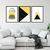 Quadro Decorativo - Trio: Marmorizado Amarelo