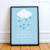 Quadro Decorativo Infantil - Chuva De Benção (Azul) na internet