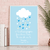 Quadro Decorativo Infantil - Chuva De Benção (Azul) - comprar online