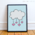 Quadro Decorativo Infantil - Celeste (Nuvemzinha) na internet