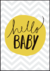 Quadro Decorativo Infantil - Hello Baby (Amarelo)