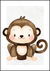 Quadro Decorativo Infantil - Macaco (Coleção Safari)
