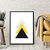 Quadro Decorativo - Triângulos, Mármore E Amarelo - comprar online