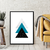 Quadro Decorativo - Triângulos, Mármore E Azul - comprar online