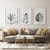 Quadro Decorativo - trio: folhas esverdeada