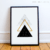 Quadro Decorativo - Triângulos, Mármore E Glitter - comprar online