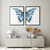 Quadro Decorativo - duo butterfly wings blue light - comprar online