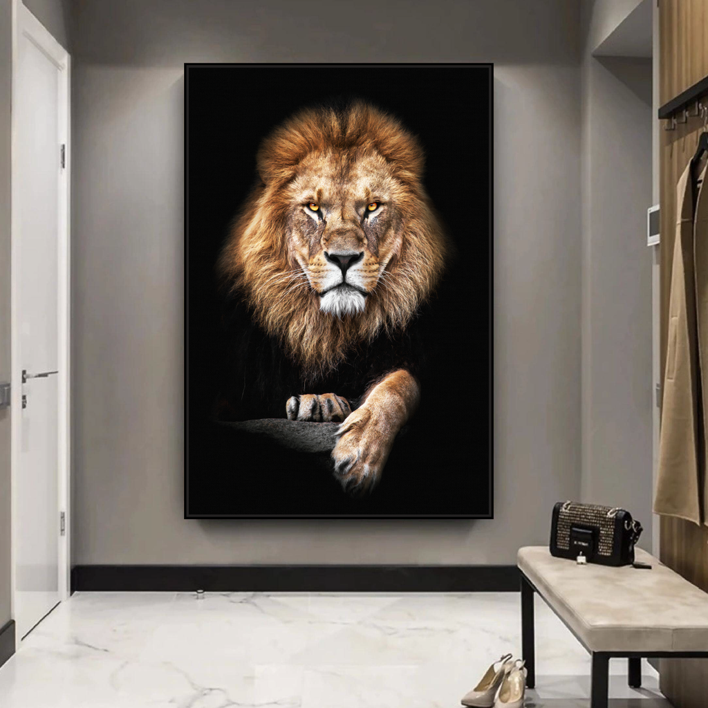 Quadro Decorativo - leão imponente (canvas)
