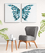 Quadro Decorativo - duo butterfly wings blue light - loja online