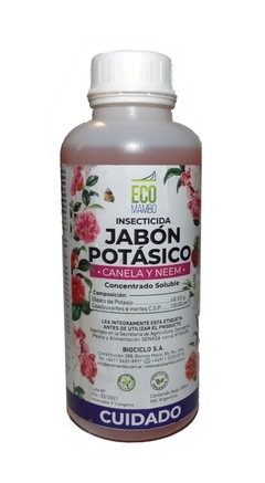 Jabón potásico con neem y canela 100 cc. Ecomambo