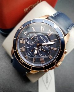 Reloj Fossil Fs5237 Cronografo Cuero Legitimo