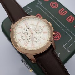 Reloj Fossil Fs4991 Cronografo Cuero Legitimo